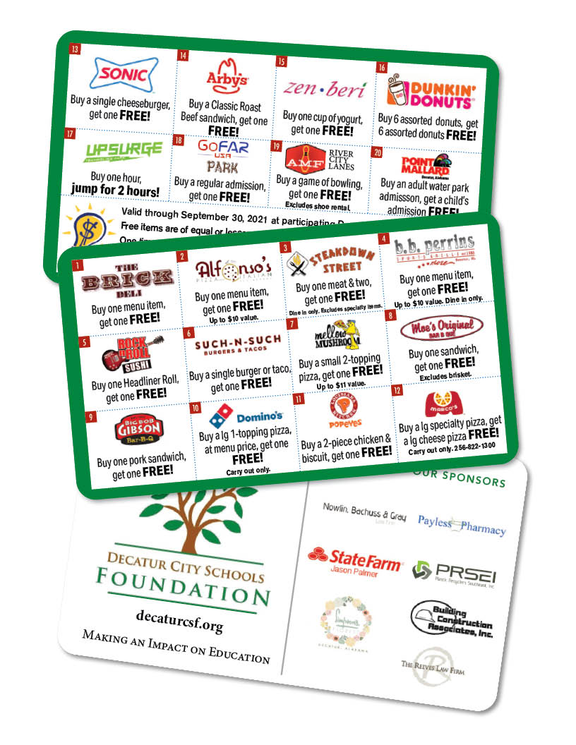Decatur Al City Saver Fundraiser Coupon Book