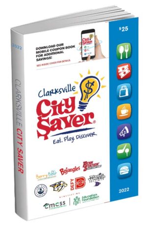 2022 Clarksville city saver coupon book cover