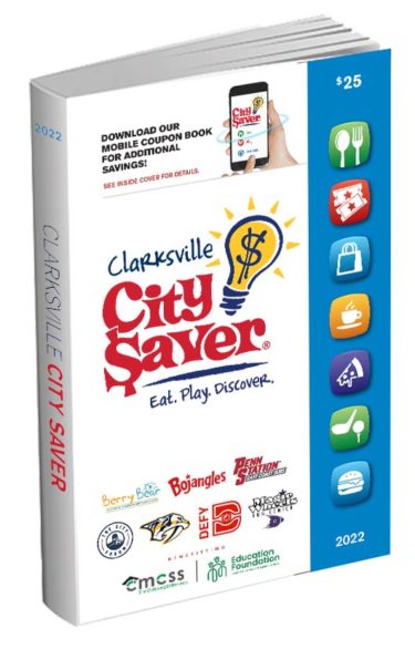 2022 Clarksville city saver coupon book cover