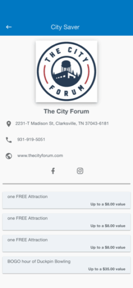 Clarksville App Screenshot - The City Forum