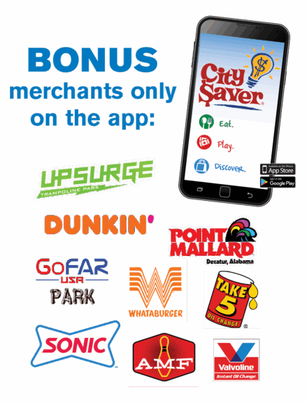 bonus merchants in the city saver app